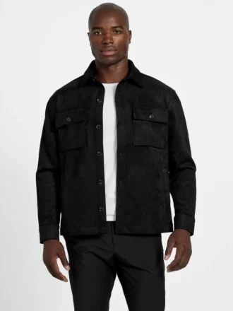 Overshirt van imitatiesuède Overshirt van imitatiesuède