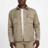 Overshirt van imitatiesuède