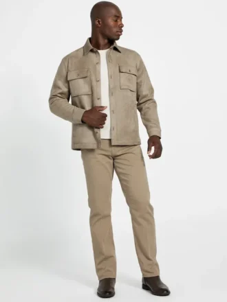 Overshirt van imitatiesuède Overshirt van imitatiesuède