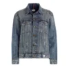 Oversized denimjas met patchwork