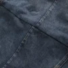 Oversized denimjas met patchwork
