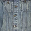 Oversized denimjas met patchwork