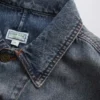Oversized denimjas met patchwork