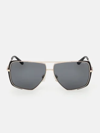 Oversized metalen navigatorzonnebril