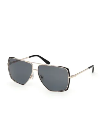Oversized metalen navigatorzonnebril