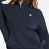 Oversized mini-triangle sweatshirt met halve rits