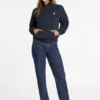 Oversized mini-triangle sweatshirt met halve rits