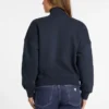 Oversized mini-triangle sweatshirt met halve rits
