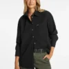 Oversized overhemd met lange mouwen en zakken Oversized overhemd met lange mouwen en zakken
