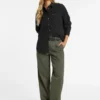 Oversized overhemd met lange mouwen en zakken Oversized overhemd met lange mouwen en zakken