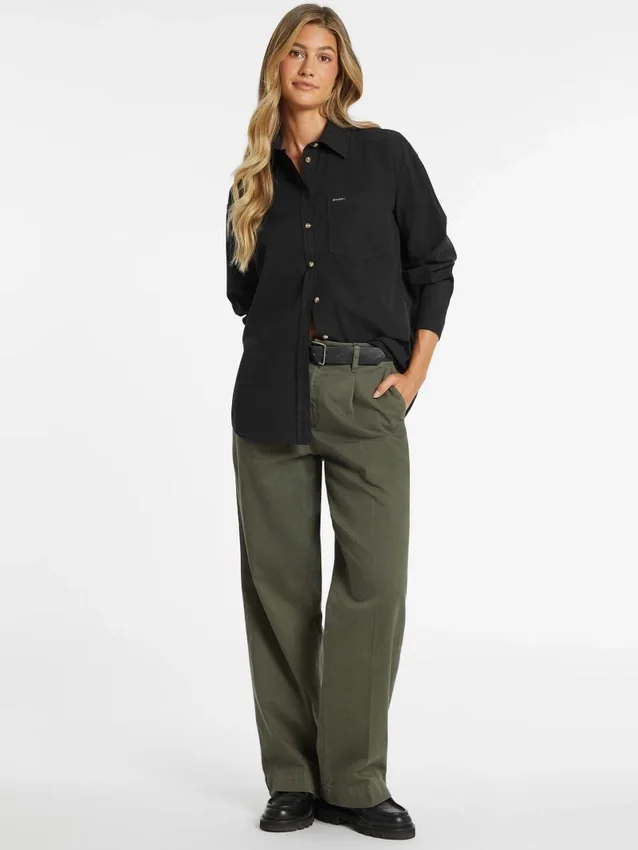 Oversized overhemd met lange mouwen en zakken Oversized overhemd met lange mouwen en zakken