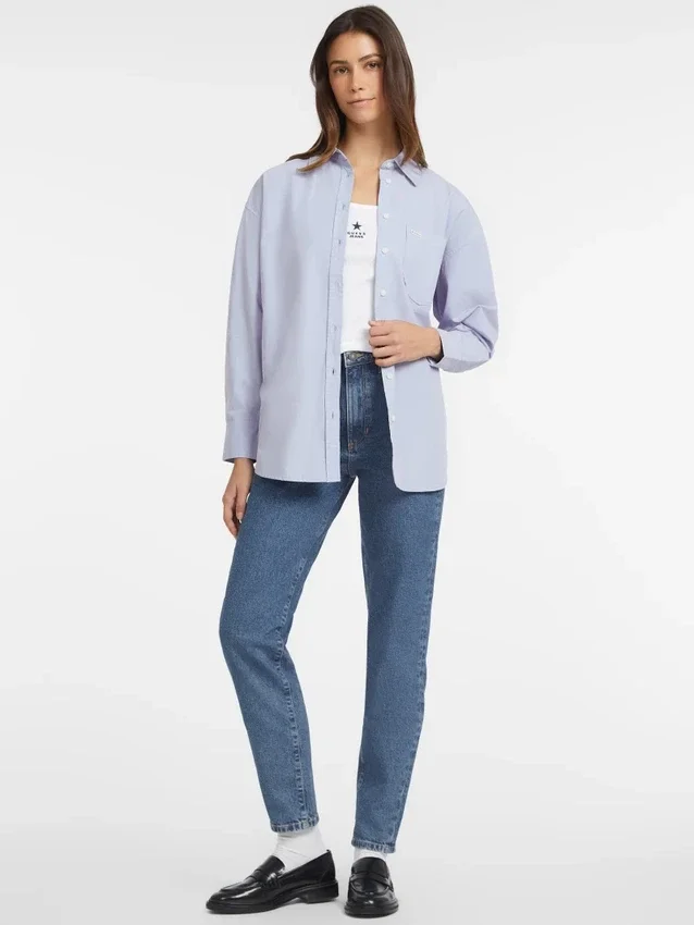 Oversized overhemd met lange mouwen en zakken Oversized overhemd met lange mouwen en zakken