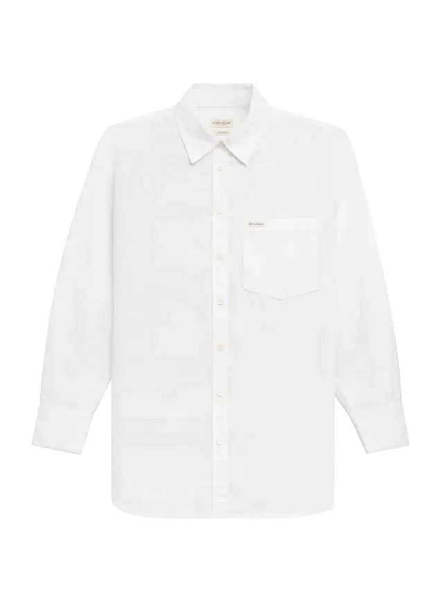 Oversized overhemd met lange mouwen en zakken Oversized overhemd met lange mouwen en zakken