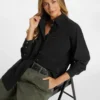 Oversized overhemd met lange mouwen en zakken Oversized overhemd met lange mouwen en zakken