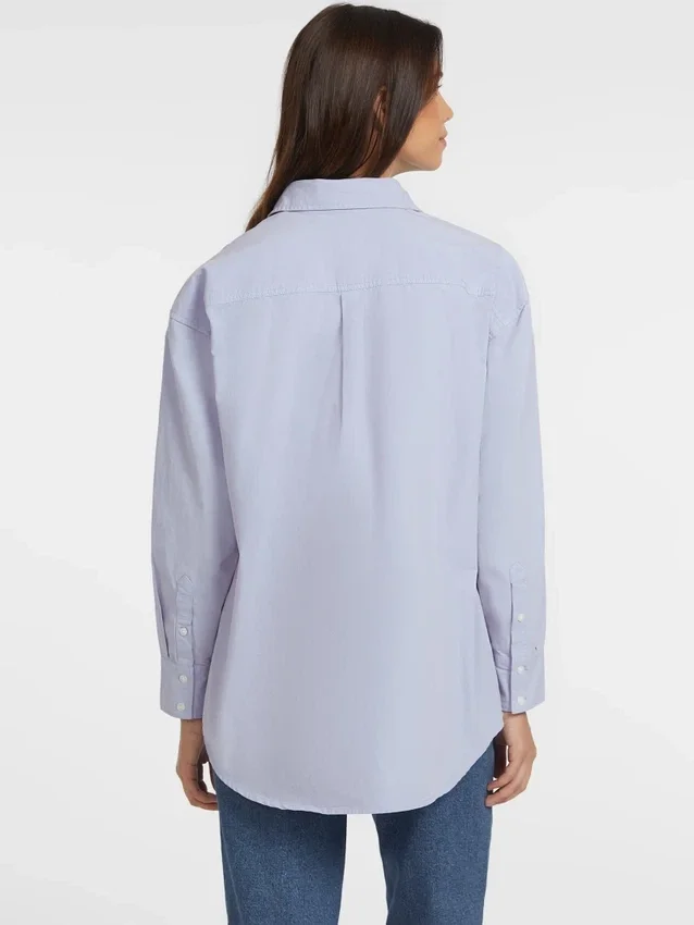 Oversized overhemd met lange mouwen en zakken Oversized overhemd met lange mouwen en zakken