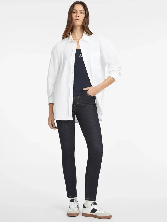 Oversized overhemd met lange mouwen en zakken Oversized overhemd met lange mouwen en zakken