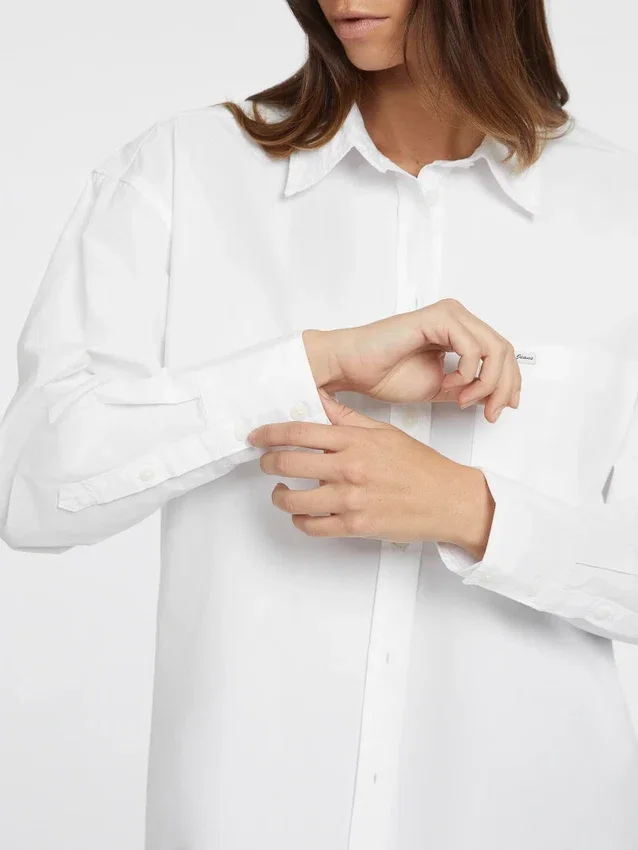 Oversized overhemd met lange mouwen en zakken Oversized overhemd met lange mouwen en zakken