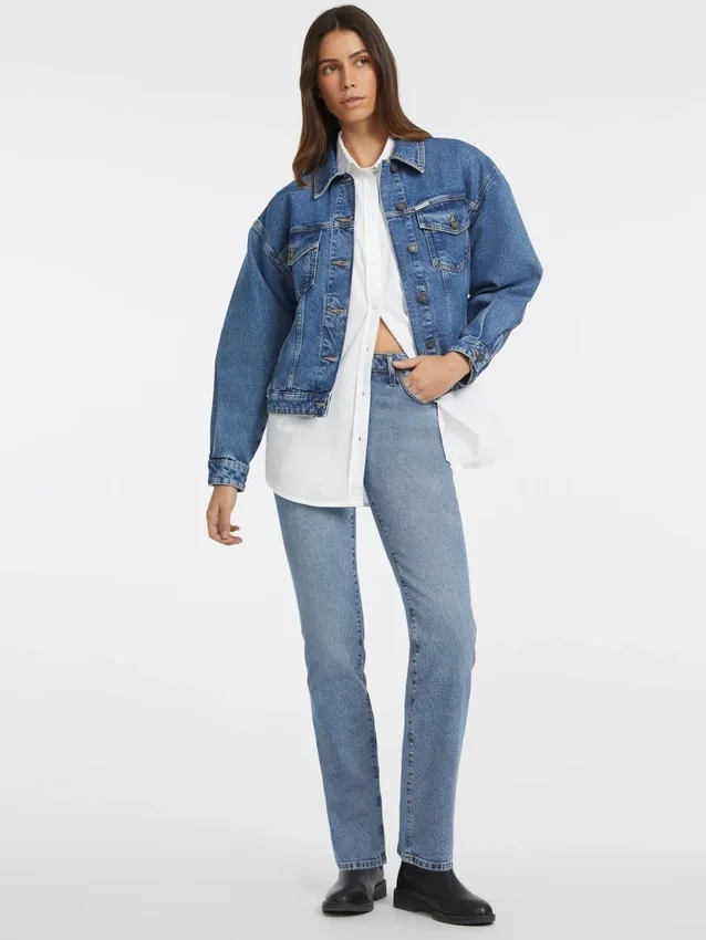 Oversized overhemd met lange mouwen en zakken Oversized overhemd met lange mouwen en zakken