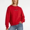 Oversized sweatshirt met contrasterende biezen en logo Oversized sweatshirt met contrasterende biezen en logo