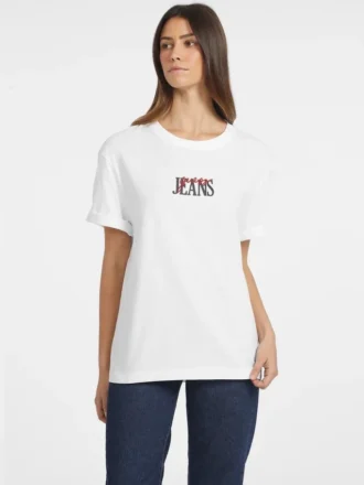 Oversized T-shirt met gemengd logo