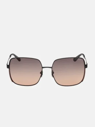 Oversized vierkante metalen Zonnebril