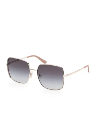 Oversized vierkante metalen Zonnebril
