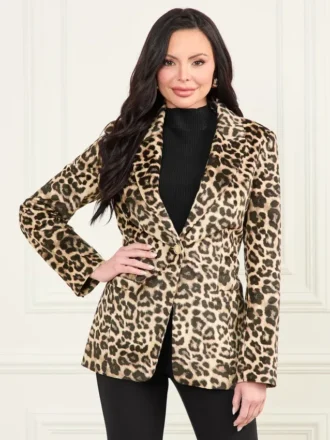Pamela-blazer van bedrukt fluweel