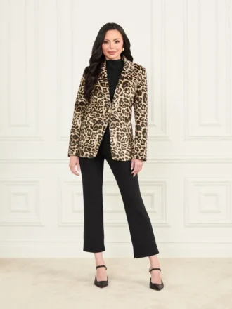 Pamela-blazer van bedrukt fluweel
