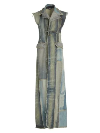 Patchwork denim gilet