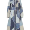 Patchwork denim jas