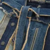 Patchwork denim jas