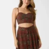 Pia geruite top