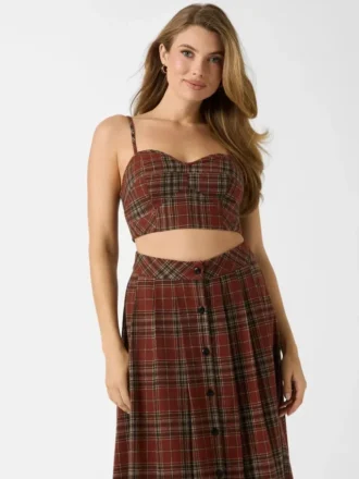 Pia geruite top