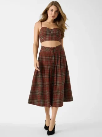 Pia geruite top