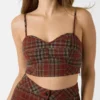 Pia geruite top