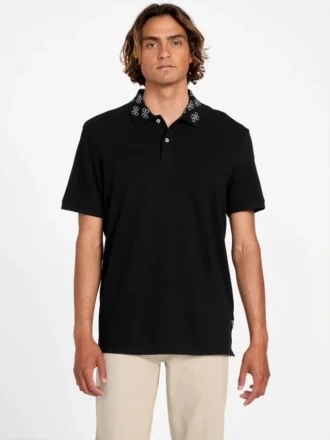Polo met eco-jacquardlogo op de kraag