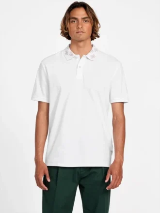 Polo met eco-jacquardlogo op de kraag