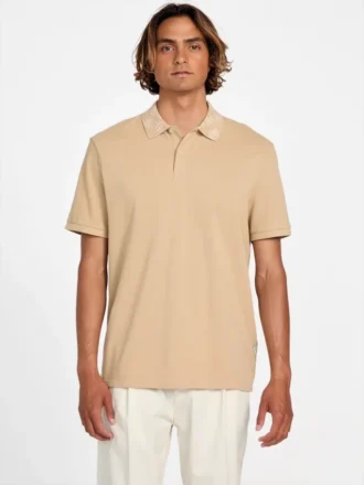 Polo met eco-jacquardlogo op de kraag