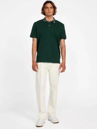 Polo met eco-jacquardlogo op de kraag