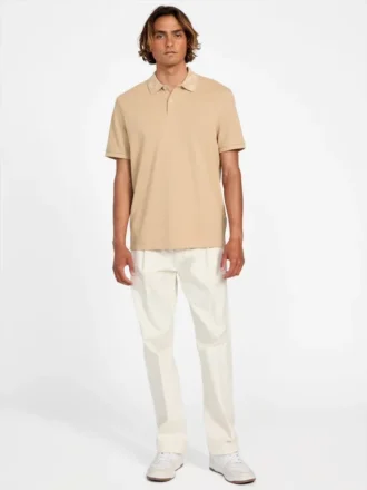 Polo met eco-jacquardlogo op de kraag