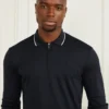 Polo met lange mouwen en ritssluiting