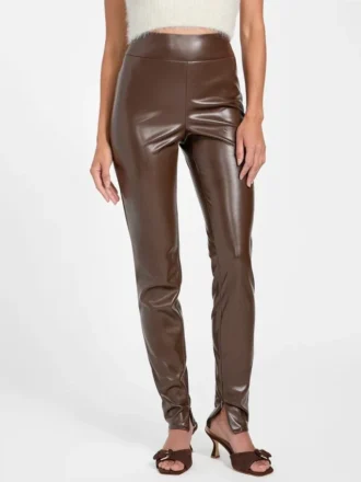 Prescilla-legging van imitatieleer