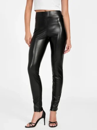 Prescilla-legging van imitatieleer