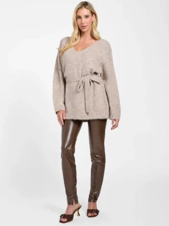 Prescilla-legging van imitatieleer