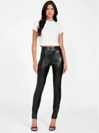 Prescilla-legging van imitatieleer