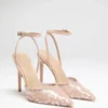 Pumps met enkelbandje en pailletten