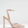 Pumps met enkelbandje en pailletten