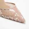 Pumps met enkelbandje en pailletten