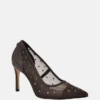 Pumps van mesh met strass