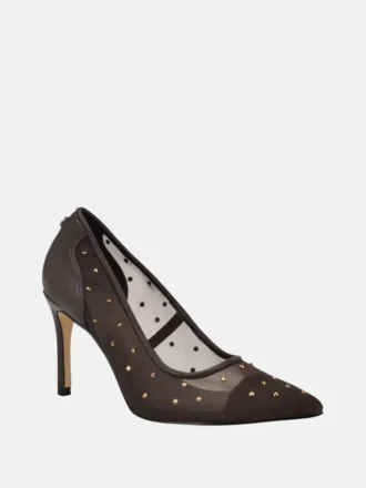 Pumps van mesh met strass